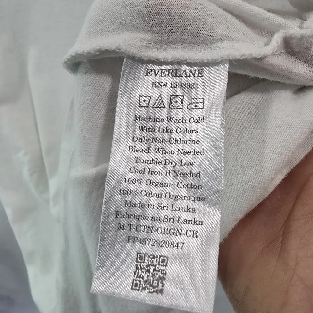Everlane T Shirt Mens Large White Short Sleeve Crew Organic Cotton Lightweight - Picture 8 of 11
